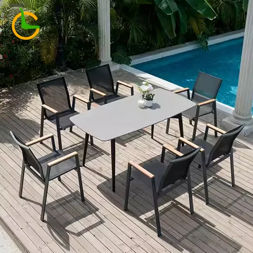LG393-4 Aluminum Outdoor Table 3