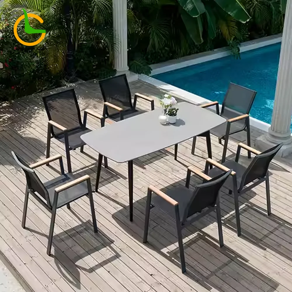 LG393-4 Aluminum Outdoor Table 3