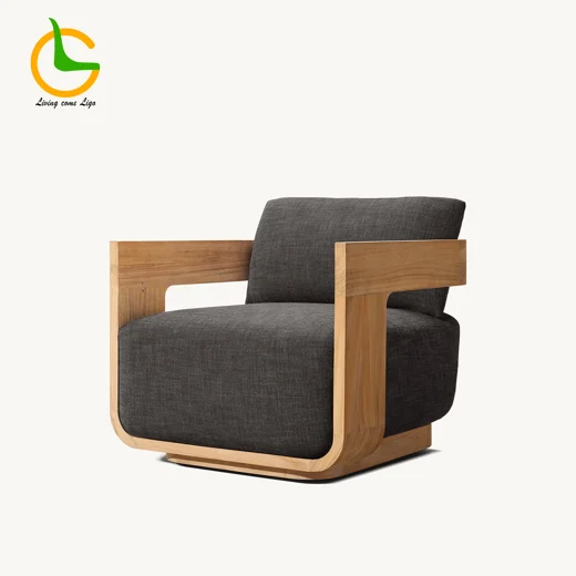 LG397-1 Outdoor Teak Single-Seater Sofa