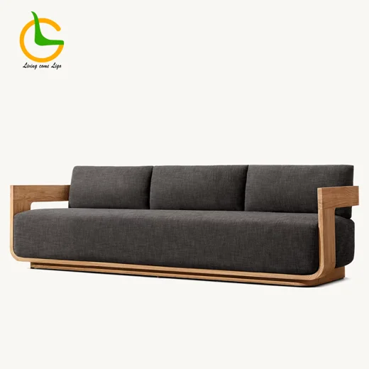 LG397-2 Outdoor Teak Three-Seater Sofa