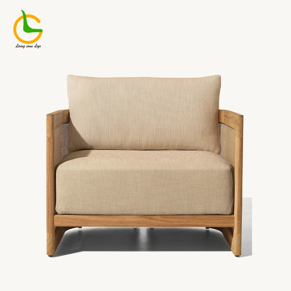 LG398-1 Teak Outdoor Single Sofa