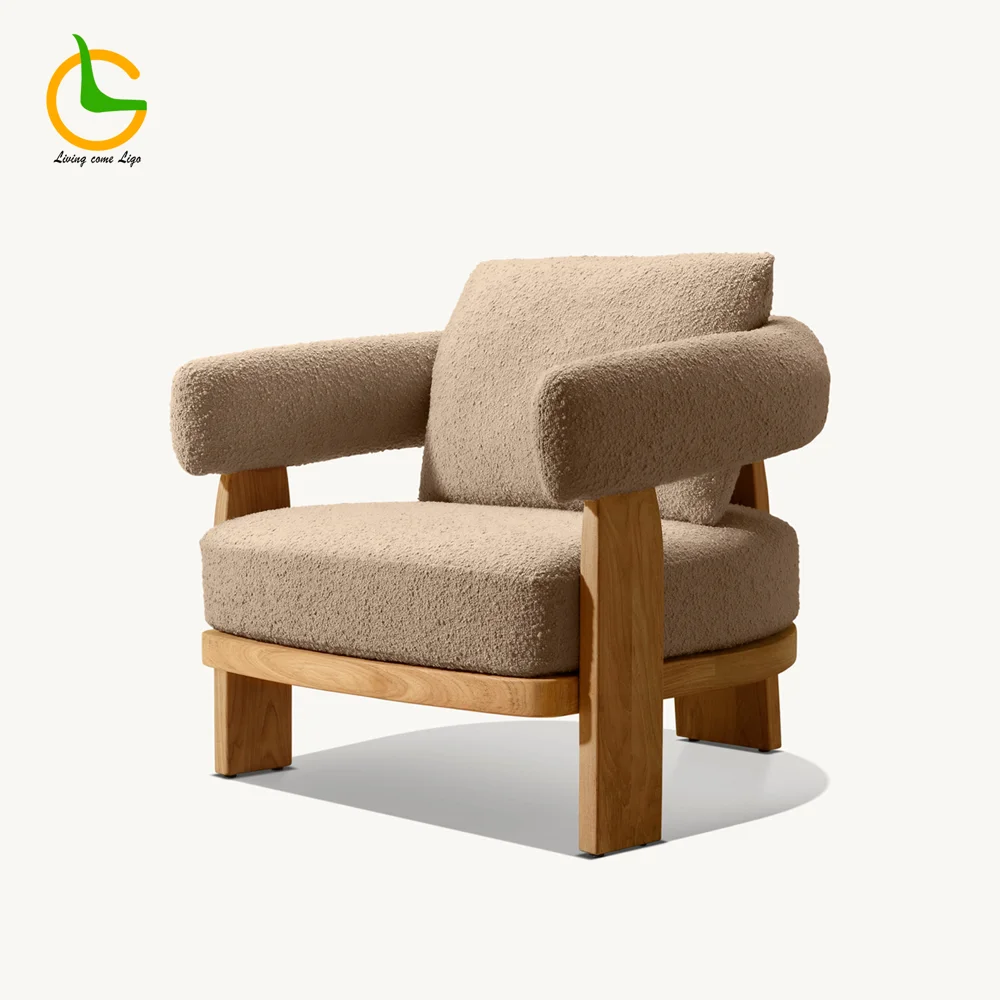 LG400-1 Teak Outdoor Single Sofa