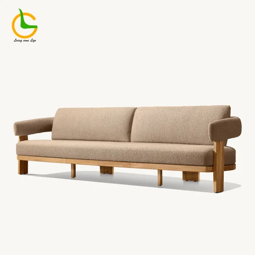 LG400-2 Teak Outdoor Three-Seater Sofa
