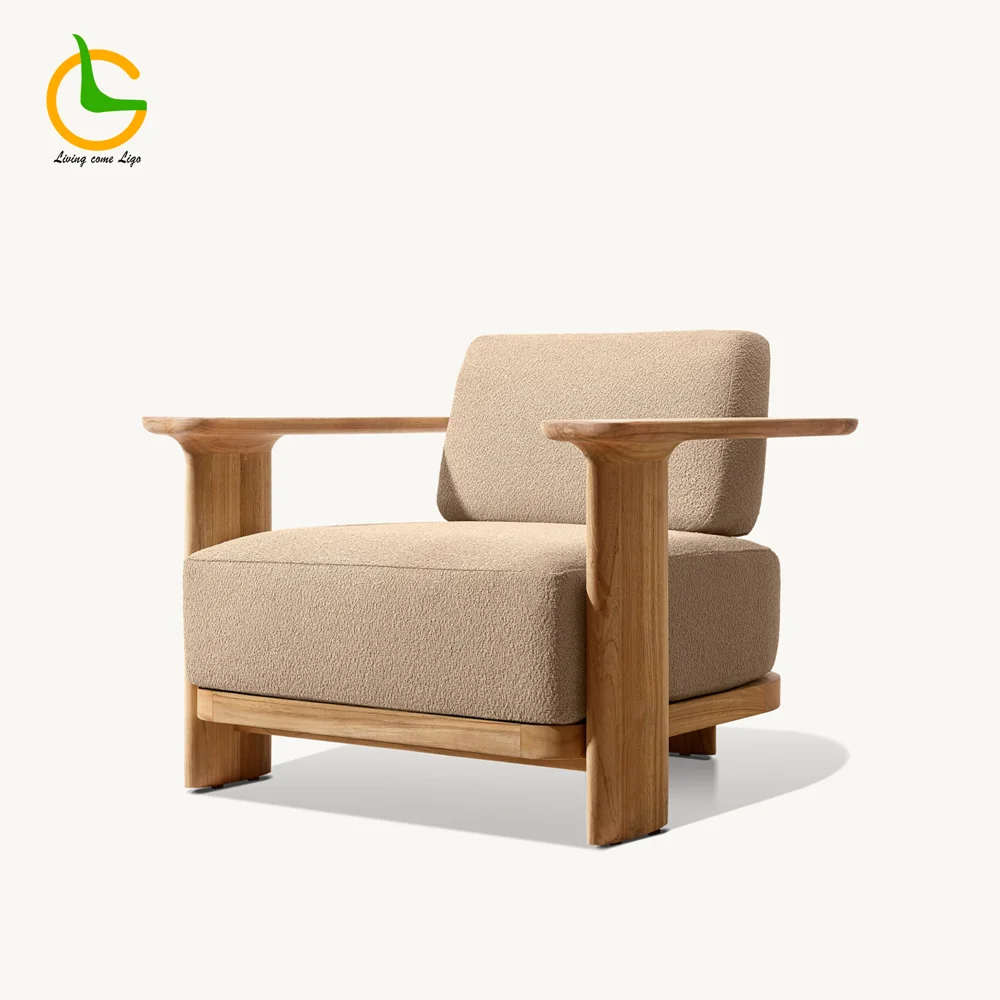 LG401-1 Teak Outdoor Single Sofa