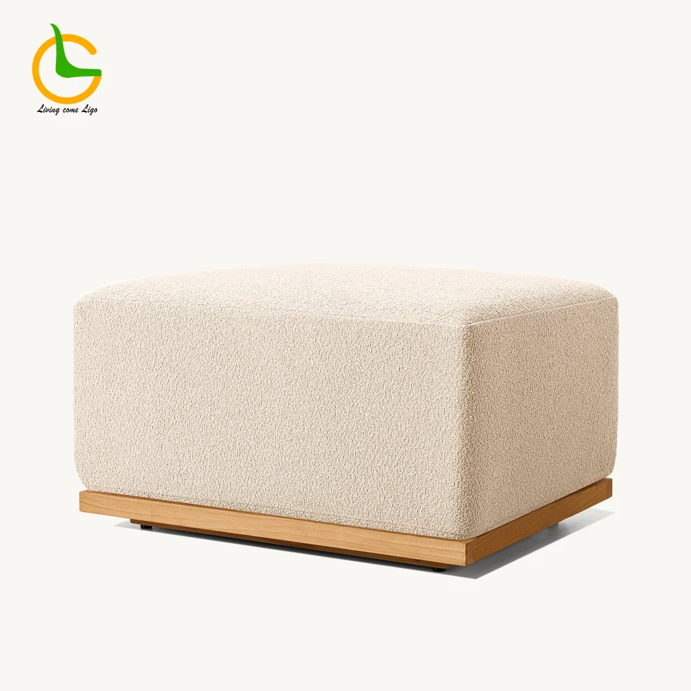 LG402-3 Teak Outdoor Footstool