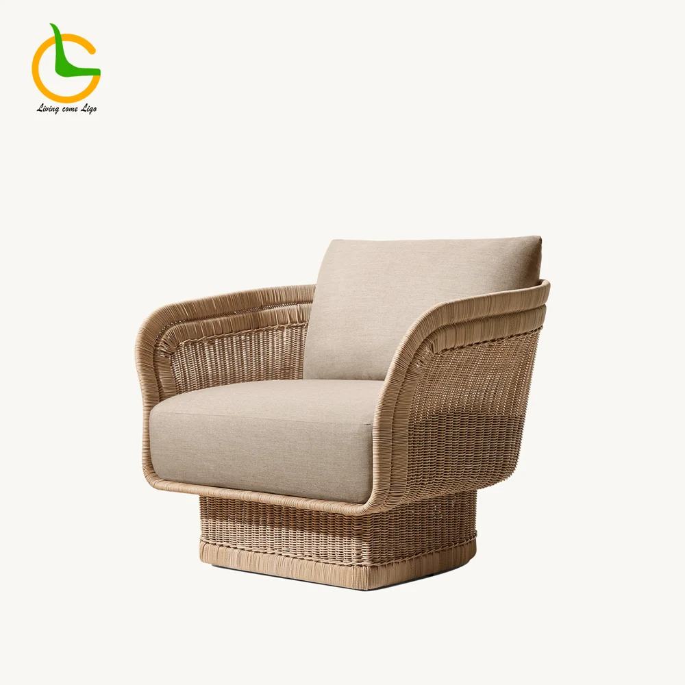 LG404-1 Wicker-Style Outdoor Single Sofa