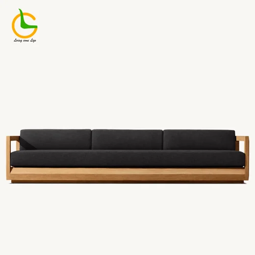 LG405-2 Teak Outdoor Three-Seater Sofa