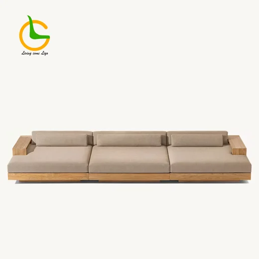 LG406-2 Teak Outdoor Three-Seater Sofa