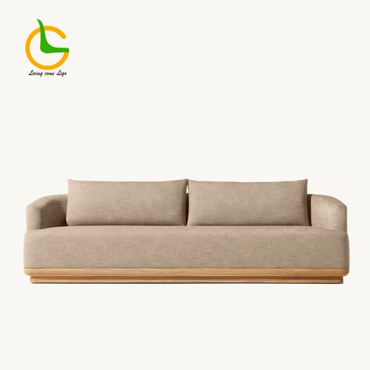 LG408-2 Teak Outdoor Three-Seater Sofa