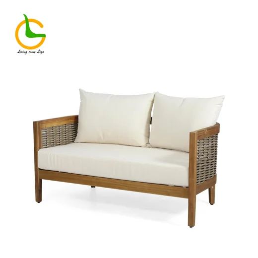 LG409-2 Wicker-Style Outdoor Two-Seater Sofa