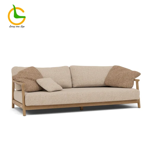 LG414-2 Teak Outdoor Two-Seater Sofa