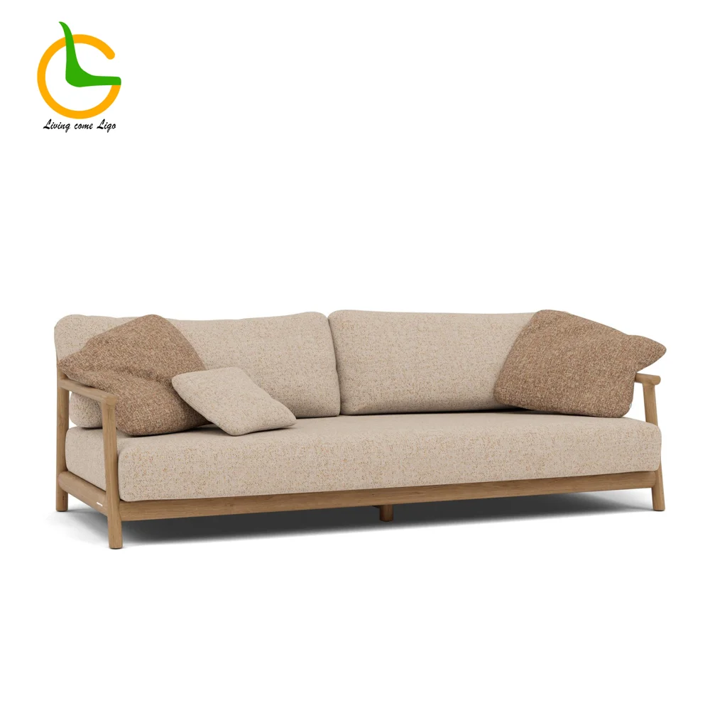 LG414-2 Teak Outdoor Two-Seater Sofa