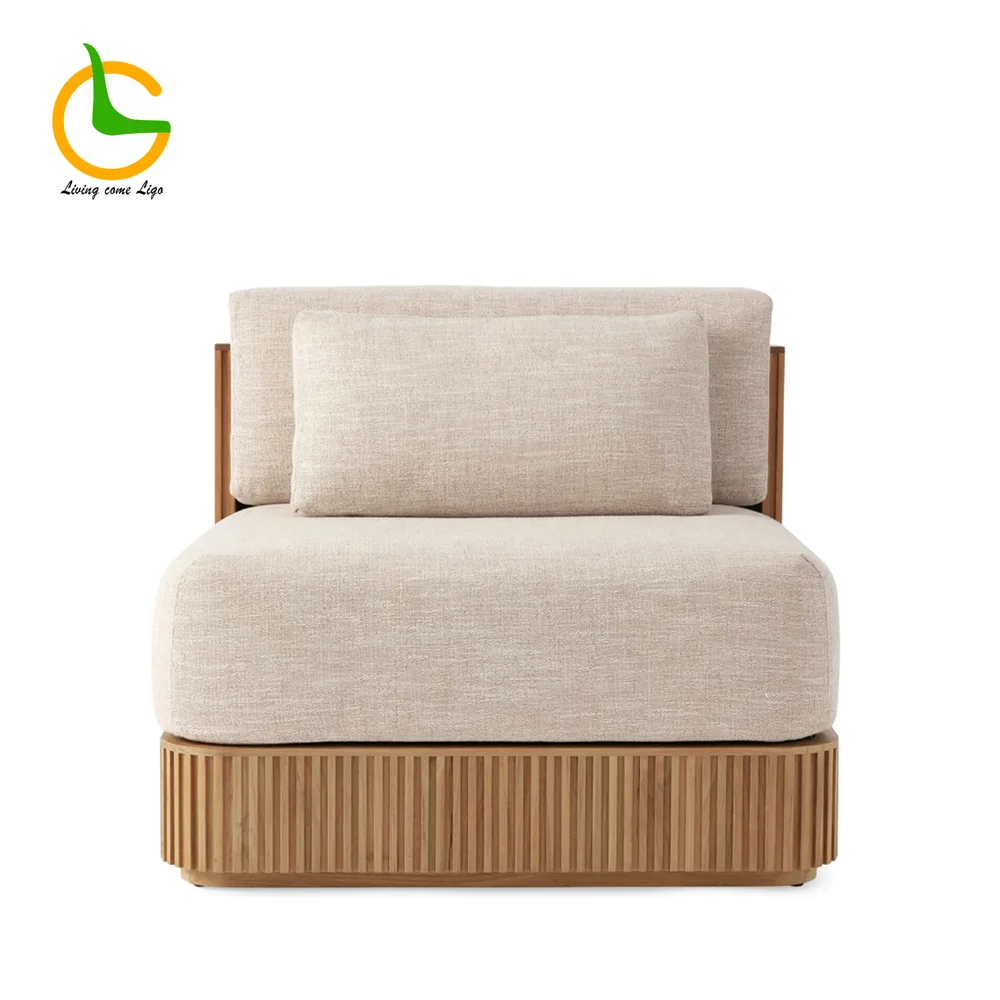 LG420-1 Teak Outdoor Single Sofa