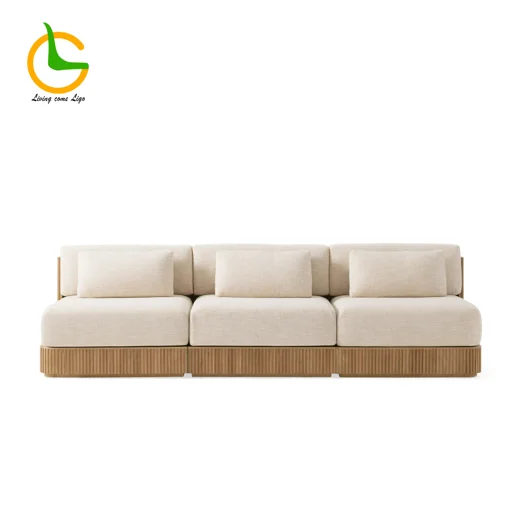 LG420-2 Teak Outdoor Three-Seater Sofa