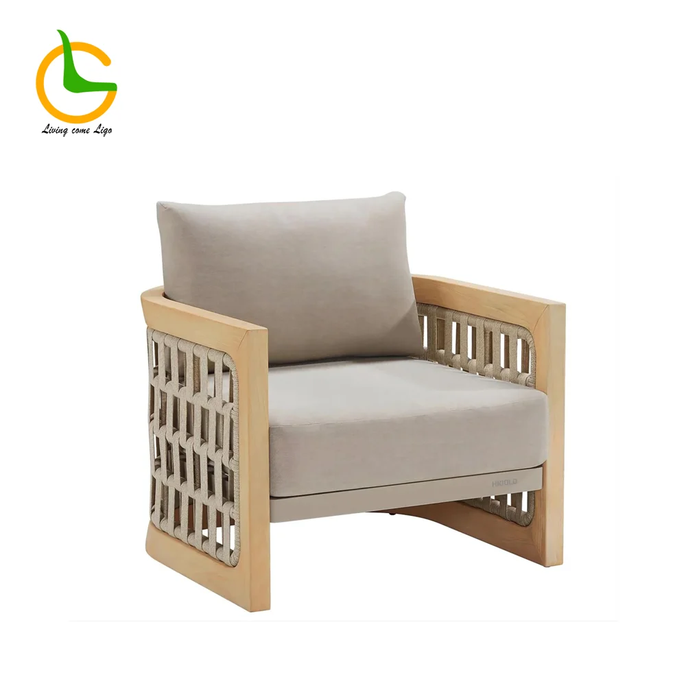 LG424-1 Rope-Woven Outdoor Single Sofa