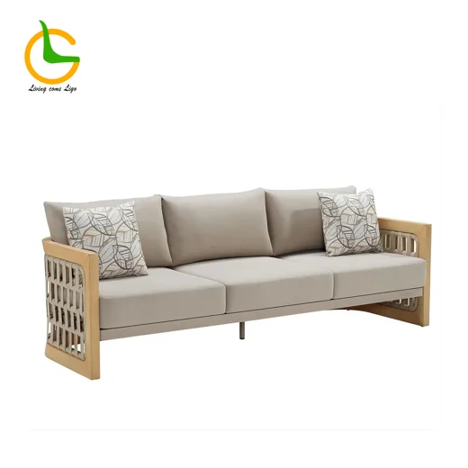 LG424-3 Rope-Woven Outdoor Three-Seater Sofa