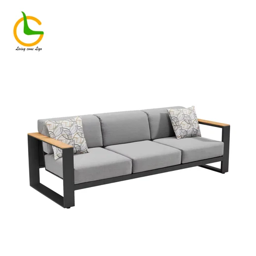 LG427-2 Teak Outdoor Three-Seater Sofa