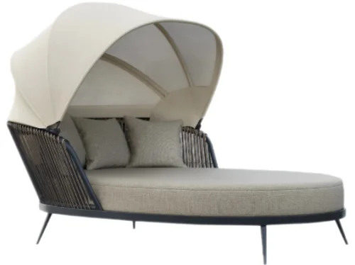 LG43-09 Wicker-Style Outdoor Lounger