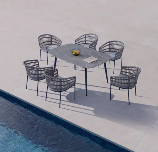 LG47-04 Rope-Woven Outdoor Dining chair