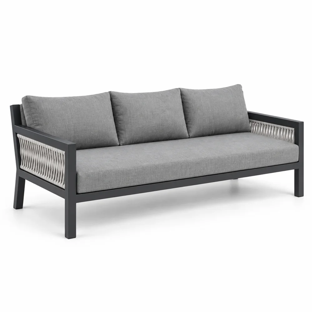LG483-2 Wicker-Style Outdoor 3-seater sofa