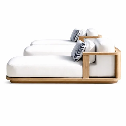 LG500-1 Teak Outdoor Double Daybed Sofa