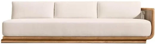 LG501-13 Outdoor Teak Three-Seater Right-Arm Sofa