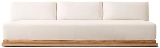 LG501-8 Outdoor Teak Three-Seater Armless Sofa