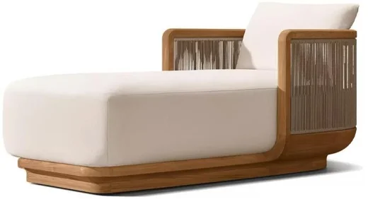 LG502-1 Teak Outdoor sunbed