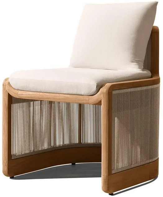 LG503-3 Rope-Woven Outdoor armless dining chair