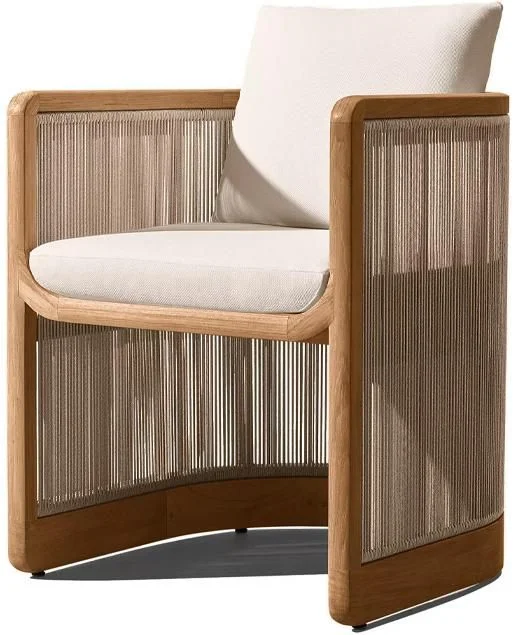 LG503-4 Woven Outdoor armrest dining chair