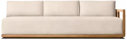 LG504-10 Outdoor Teak Three-Seater Right-Arm Sofa