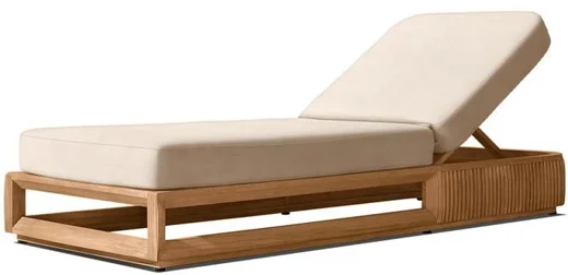 LG504-16 Outdoor Teak Adjustable Sun Lounger