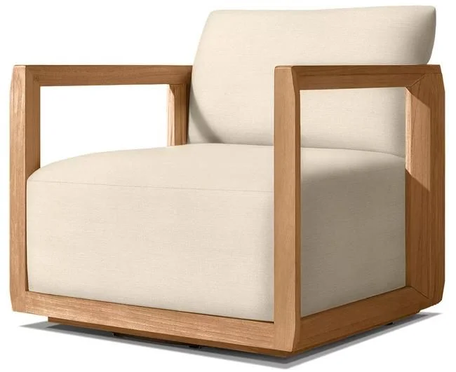LG504-17 Outdoor Teak Swivel Chair