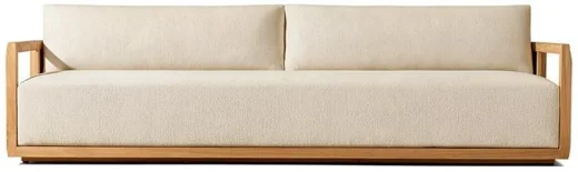 LG504-3 Outdoor Teak Three-Seater Sofa