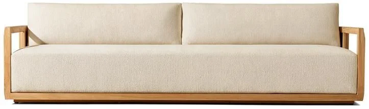 LG504-3 Outdoor Teak Three-Seater Sofa