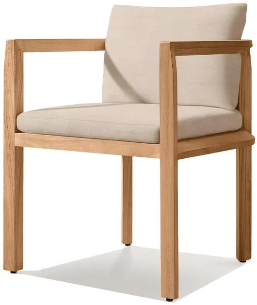 LG505-1 Teak Outdoor armrest dining chair