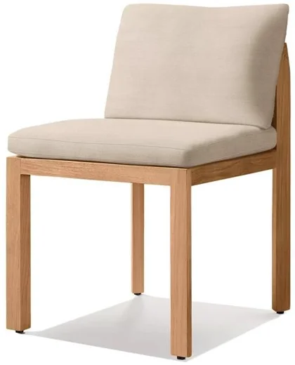LG505-4 Teak Outdoor armless dining chair