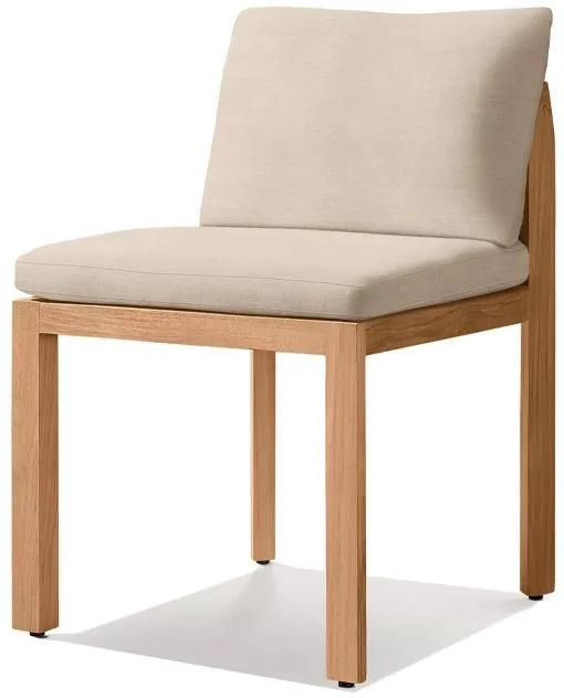 LG505-4 Teak Outdoor armless dining chair