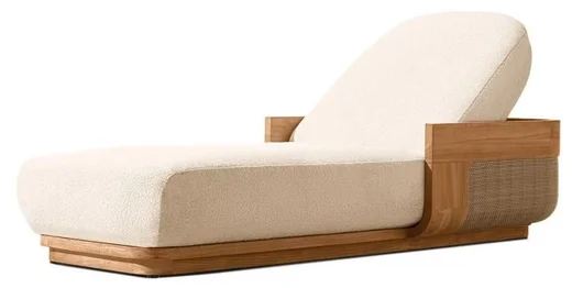 LG507-5 Teak Outdoor adjustable sunbed