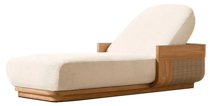 LG507-5 Teak Outdoor adjustable sunbed