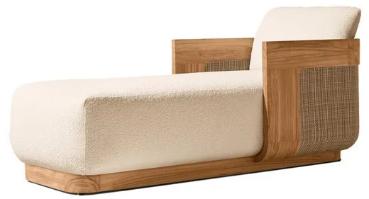 LG507-6 Teak Outdoor sunbed