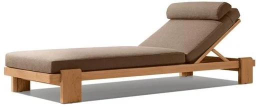 LG510-5 Teak Outdoor adjustable sunbed