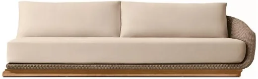 LG514-12 Rope-Woven Outdoor Three-Seater right-arm sofa