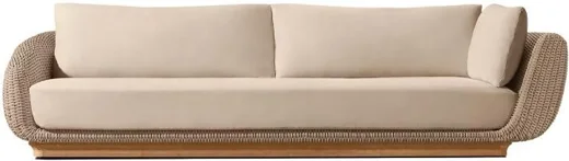 LG514-14 Rope-Woven Outdoor Three-Seater right-arm return sofa