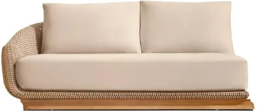 LG514-9 Rope-Woven Outdoor Two-Seater left-arm sofa
