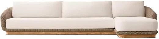 LG515-6 Rope-Woven Outdoor left-arm sofa-chaise sectional