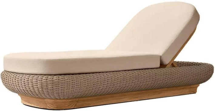 LG515-7 Rope-Woven Outdoor adjustable sunbed