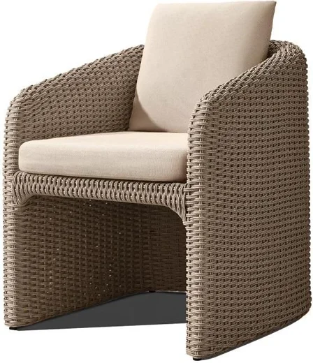 LG516-2 Rope-Woven Outdoor armrest dining chair