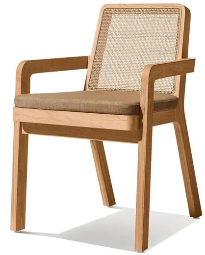 LG520-2 Wicker-Style Outdoor armrest dining chair