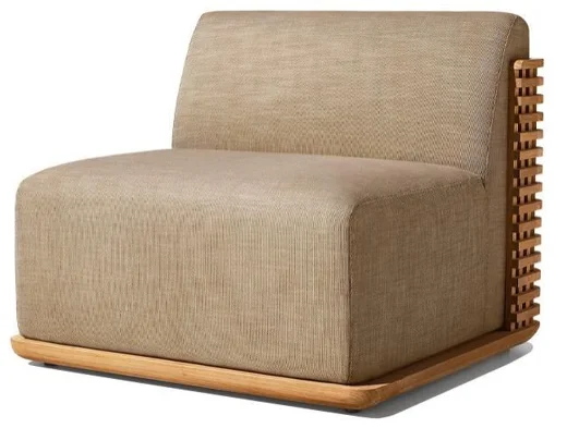 LG521-1 Wicker-Style Outdoor Single Sofa